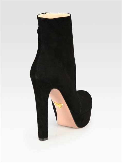 prada black suede boots|prada suede platform boots.